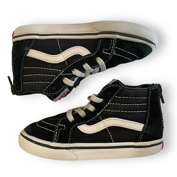 Vans Other - Vans SK8 Hi top Sneakers size 10 Toddler Black Suede Lace Up Off the Wall